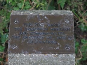 Greenwich Meridian Marker; England; Cambridgeshire; Swavesey